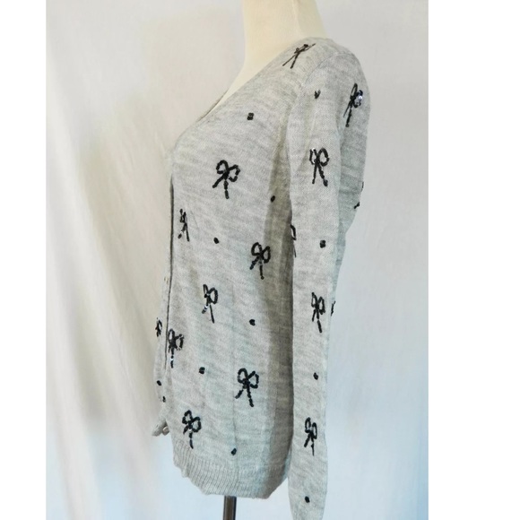 J Crew Alpaca Blend Sequin Bow Cardigan Sweater S - Picture 5 of 8